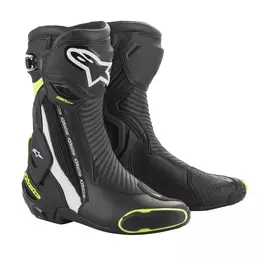Alpinestars Smx Plus V2 мотоботинки Black White Yellow Желтый