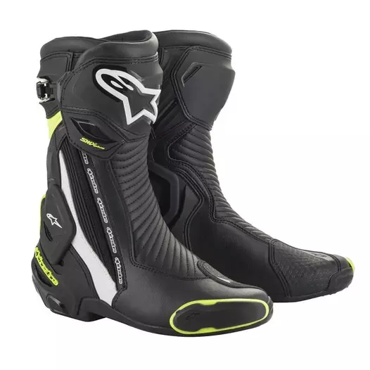 Alpinestars Smx Plus V2 мотоботинки Black White Yellow Желтый (размер: 41)