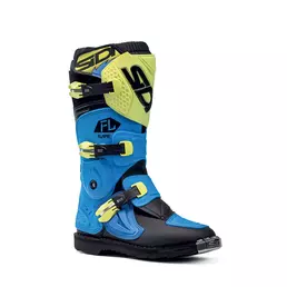 Sidi Flame Kid мотоботинки Light Blue Lime Black Синий