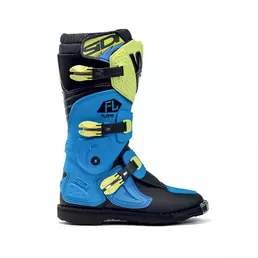 Sidi Flame Kid мотоботинки Light Blue Lime Black Синий