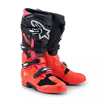 Alpinestars Tech 7 25 мотоботинки Black Red Fluo Красный