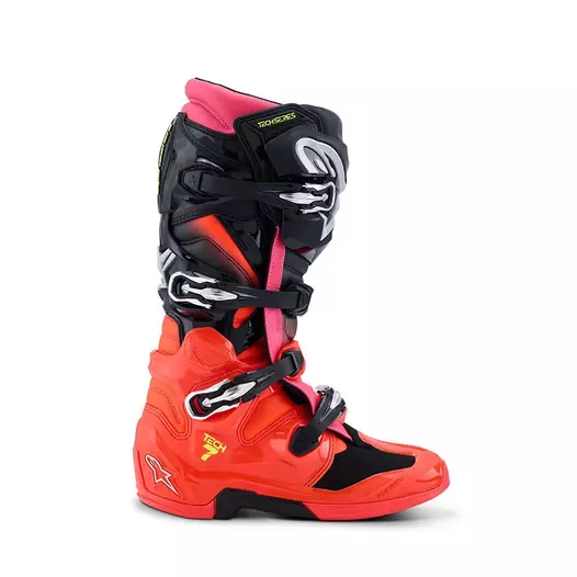 Alpinestars Tech 7 25 мотоботинки Black Red Fluo Красный