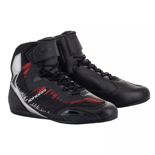 Alpinestars Faster 3 Rideknit мотоботы Silver Red Черный (размер: 12,5)