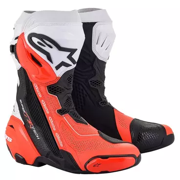 Alpinestars Supertech R Vented мотоботинки Fluo Red White Красный