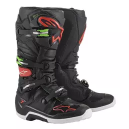 Alpinestars Tech 7 2020 мотоботинки Black Red Green Зеленый