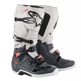 Alpinestars Tech 7 2019 Boot Dark Gray Light Gray Red Fluo Серый