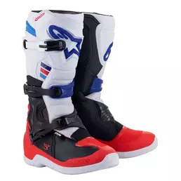 Alpinestars Tech 3 мотоботинки White Red Blue Красный