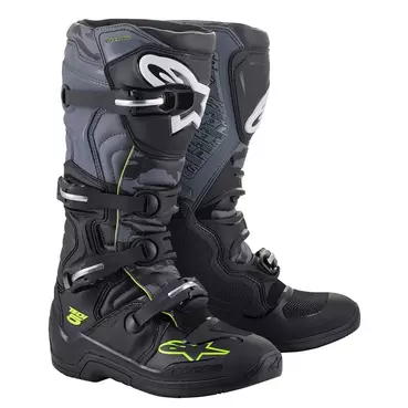 Alpinestars Tech 5 мотоботинки Black Grey Yellow Fluo Серый