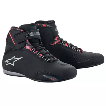 Alpinestars Sektor Waterproof мотоботы Grey Red Fluo Красный