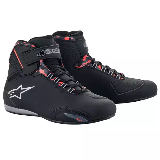Alpinestars Sektor Waterproof мотоботы Grey Red Fluo Красный (размер: 10,5)