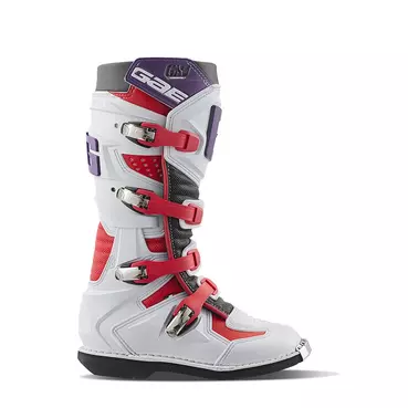 Gaerne Gxj Kid мотоботинки White Red Purple Фиолетовый