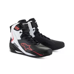 Alpinestars Faster 4 мотоботы Black White Red Красный