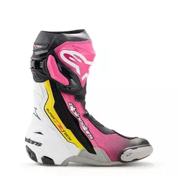 Alpinestars Supertech R мотоботинки Magenta White Yellow Розовый