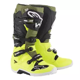 Alpinestars Tech 7 2019 Boot Yellow Fluo Military Green Black Желтый