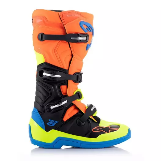 Alpinestars Tech 5 мотоботинки Orange Blue Yellow Оранжевый