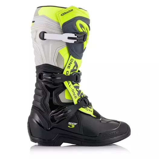Alpinestars Tech 3 мотоботинки Grey Yellow Fluo Желтый