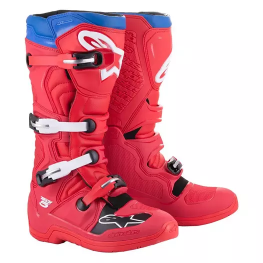 Alpinestars Tech 5 мотоботинки Red Blue Черный (размер: 8)