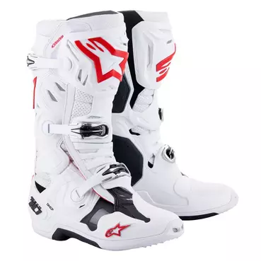 Alpinestars Tech 10 Supervented мотоботинки White Red Белый
