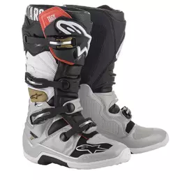 Alpinestars Tech 7 2020 мотоботинки Black Silver Gold Серый