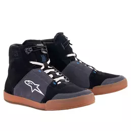 Alpinestars Chrome мотоботы Black Asphalt Gum Blue Серый