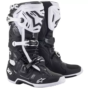 Alpinestars Tech 10 мотоботинки Black White Белый