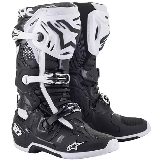 Alpinestars Tech 10 мотоботинки Black White Белый (размер: 9)