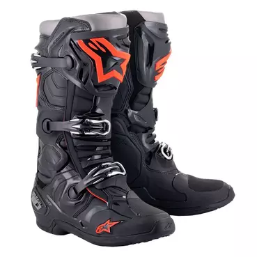 Alpinestars Tech 10 мотоботинки Black Red Fluo Черный