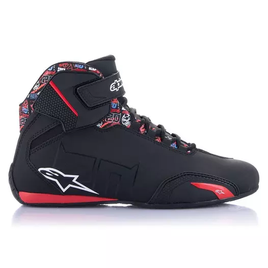 Alpinestars Fq20 Sektor мотоботы Black Bright Red Красный