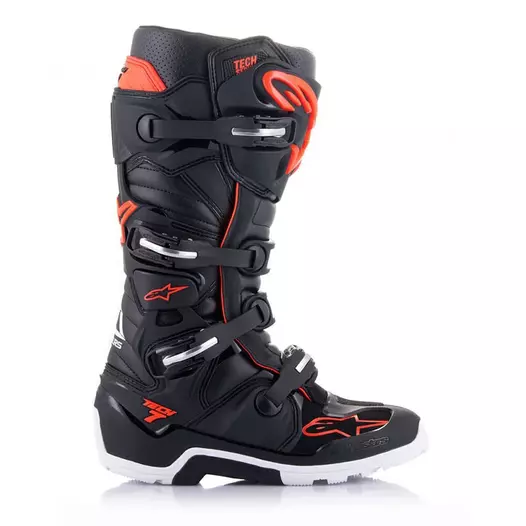 Alpinestars Tech 7 Enduro мотоботинки Black Red Fluo Красный