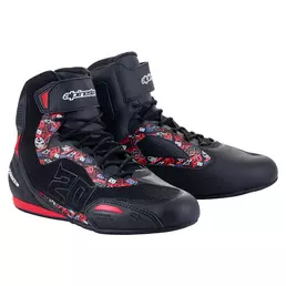 Alpinestars Fq20 Faster 3 Rideknit мотоботы Black Red Красный