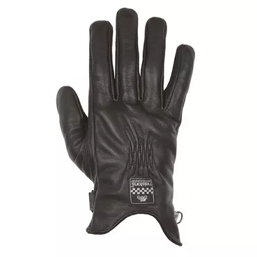 Helstons Condor Mi Saison Leather мотоперчатки Black Черный