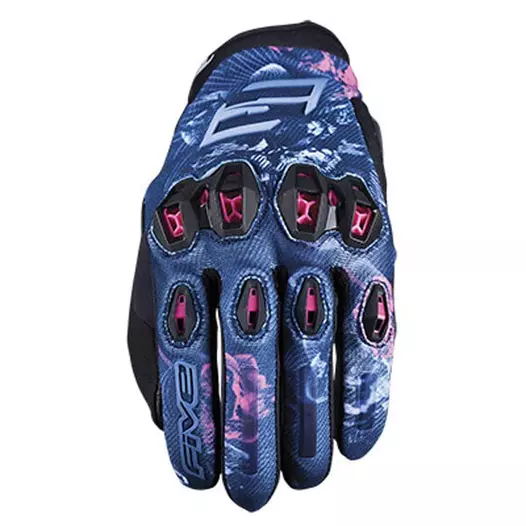 Five Stunt Evo2 Woman мотоперчатки Flowers Pink Розовый (размер: s)