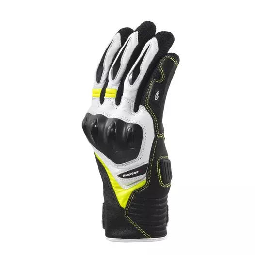 Clover Raptor 3 мотоперчатки Black White Yellow Желтый