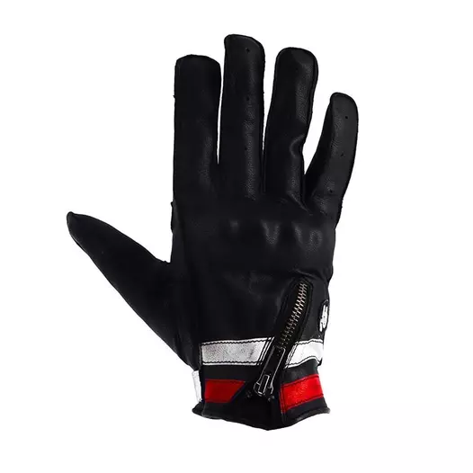 Helstons Ziper Ete Leather мотоперчатки White Red Красный (размер: 8)