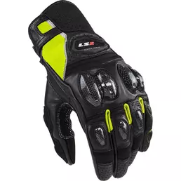 Ls2 Spark 2 Leather мотоперчатки Black Hv Yellow Желтый (размер: s)