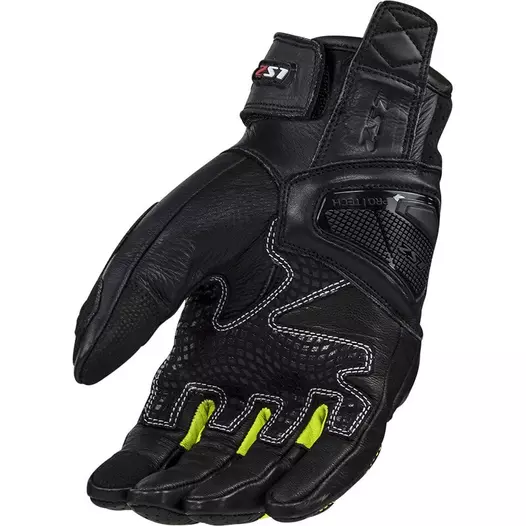 Ls2 Spark 2 Leather мотоперчатки Black Hv Yellow Желтый