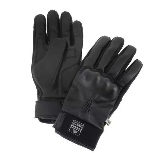 Helstons Justin Hiver Leather мотоперчатки Black Черный