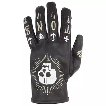 Helstons Kustom Skull мотоперчатки Black Черный
