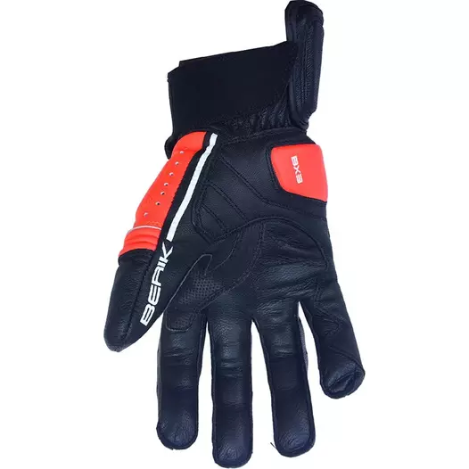 Berik Tx-2 Leather мотоперчатки Black Red Красный