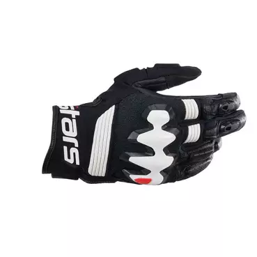 Alpinestars Halo Leather мотоперчатки Black White Белый