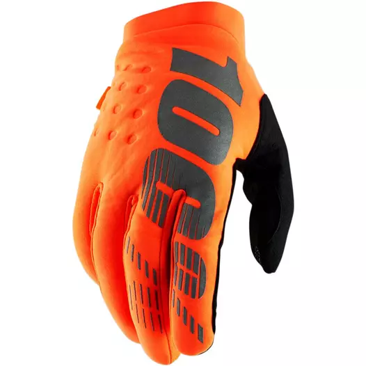 100% Brisker Mx мотоперчатки Fluo Orange Оранжевый (размер: s)
