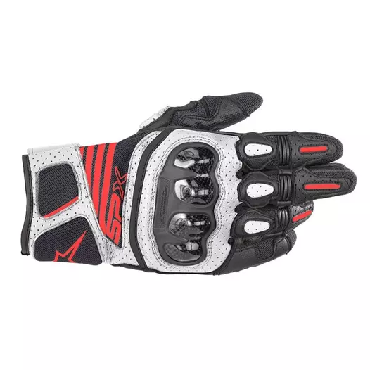 Alpinestars Sp X Air Carbon V2 мотоперчатки White Red Красный