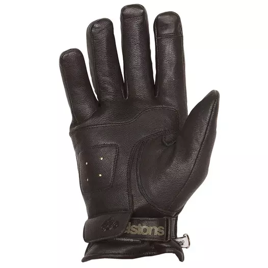 Helstons Pure Hiver Leather мотоперчатки Black Черный