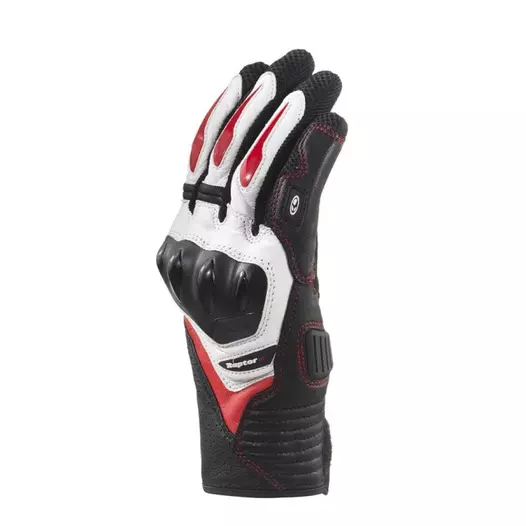 Clover Raptor 3 мотоперчатки Black White Red Красный