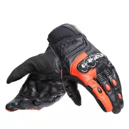 Dainese Carbon 4 Short мотоперчатки Black Red Fluo Красный