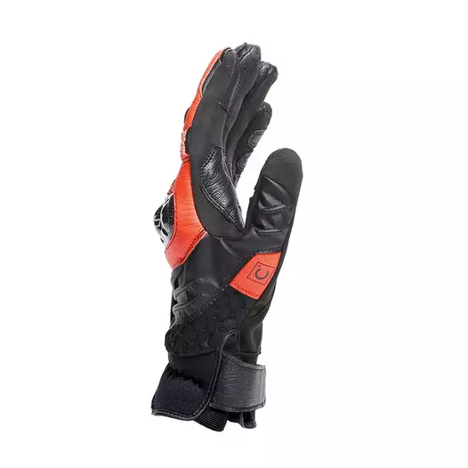 Dainese Carbon 4 Short мотоперчатки Black Red Fluo Красный