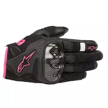 Alpinestars Stella Smx-1 Air V2 мотоперчатки Black Fuchsia Розовый