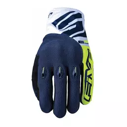 Five E3 мотоперчатки Yellow Fluo Blue Желтый