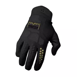 Seven Mx Rival 25.1 Ascent мотоперчатки Black Gold Черный