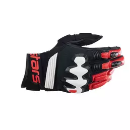 Alpinestars Halo Leather мотоперчатки Black White Red Красный